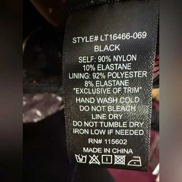 Lush Black Lace Corset Top Long Sleeve Bustier NWT Size M - Picture 8 of 8